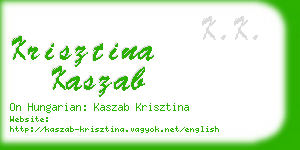 krisztina kaszab business card